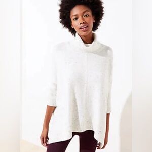 LOFT Turtleneck Poncho Sweater